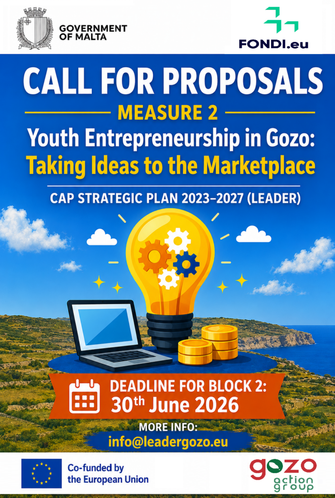 Call for Proposals - Measure 2 ‘Youth Entrepreneurship: Taking Ideas to the Marketplace' under the CAP STRATEGIC PLAN 2023-2027(LEADER)